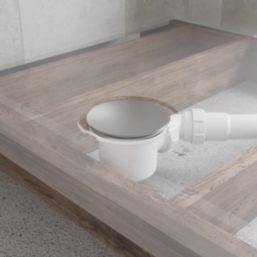 Flomasta  Shallow Shower Waste with Adjustable Outlet White 90mm