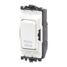 MK Grid Plus 20A Grid DP Microwave Switch White  with Colour-Matched Inserts