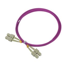 Labgear Duplex Multi Mode Purple SC- SC OM4 LSZH Fibre Optic Cable 3m