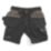Scruffs Worker Plus Multi-Pocket Holster Work Shorts Black 36" W