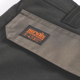 Scruffs Worker Plus Multi-Pocket Holster Work Shorts Black 36" W