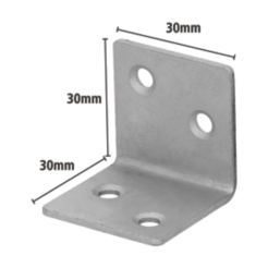 Magnodur Angle Brackets Silver 30mm x 30mm x 30mm 10 Pack