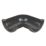 FloPlast Cast Iron Effect uPVC 90° Half Round Gutter Angle Black 112mm