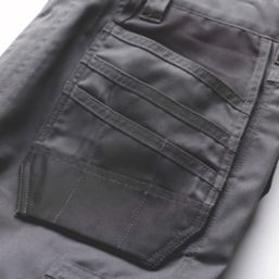Site Jackal Work Trousers Grey / Black 36" W 32" L