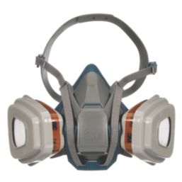 3M 6502QLKIT-1 One Size Quick Latch Half Face Respirator Kit with Replaceable Filters A2-P3 7 Piece Set