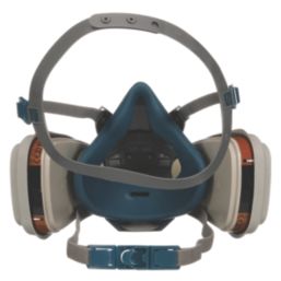 3M 6502QLKIT-1 One Size Quick Latch Half Face Respirator Kit with Replaceable Filters A2-P3 7 Piece Set