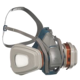 3M 6502QLKIT-1 One Size Quick Latch Half Face Respirator Kit with Replaceable Filters A2-P3 7 Piece Set