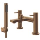 ETAL Blake Copper 145mm Deck Mounted Dual Control Manual Shower Mixer Tap