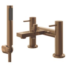 ETAL Blake Copper 145mm Deck Mounted Dual Control Manual Shower Mixer Tap