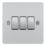 LAP  20A 16AX 3-Gang 2-Way Light Switch  Brushed Stainless Steel