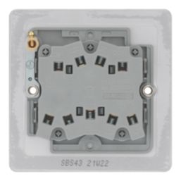 LAP  20A 16AX 3-Gang 2-Way Light Switch  Brushed Stainless Steel