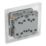 LAP  20A 16AX 3-Gang 2-Way Light Switch  Brushed Stainless Steel
