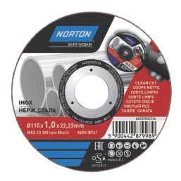 Norton  Stainless Steel Metal Cutting Disc 115mm (4 1/2") x 22.23mm