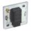 LAP  1-Gang 2-Way LED Dimmer Switch  Black Nickel with Colour-Matched Inserts
