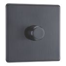 LAP  1-Gang 2-Way LED Dimmer Switch  Black Nickel with Colour-Matched Inserts