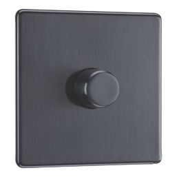 LAP  1-Gang 2-Way LED Dimmer Switch  Black Nickel with Colour-Matched Inserts