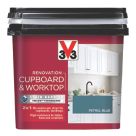 V33 Renovation Cupboard & Worktop Paint Satin Petrol Blue 750ml