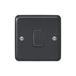 MK Contoura 10A 1-Gang 2-Way Switch  Black with Colour-Matched Inserts