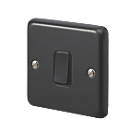 MK Contoura 10A 1-Gang 2-Way Switch  Black with Colour-Matched Inserts