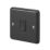 MK Contoura 10A 1-Gang 2-Way Switch  Black with Colour-Matched Inserts