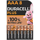 Duracell Plus AAA Alkaline Alkaline Batteries 8 Pack