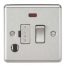 Knightsbridge  13A Switched Fused Spur & Flex Outlet with LED Brushed Chrome