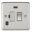 Knightsbridge  13A Switched Fused Spur & Flex Outlet with LED Brushed Chrome