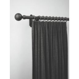 Rothley Matt Black Plastic & Steel Curtain Rings
 28mm 10 Pack