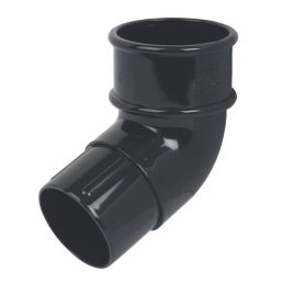 FloPlast MiniFlo 112.5° Round Offset Downpipe Bend Black 50mm