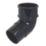 FloPlast MiniFlo 112.5° Round Offset Downpipe Bend Black 50mm