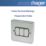 Hager Sollysta WRPS32BSB 10AX 3-Gang 2-Way Light Switch  Brushed Steel with Black Inserts