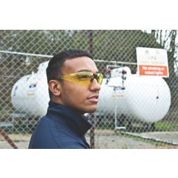 JSP Stealth 8000 Yellow Lens Safety Specs - Amber
