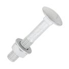 Timco Exterior Carriage Bolts Carbon Steel Organic Silver Coating M8 x 50mm 10 Pack