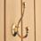 Decohooks Two Prong Ball End Hook Brass 130mm