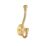 Decohooks Two Prong Ball End Hook Brass 130mm