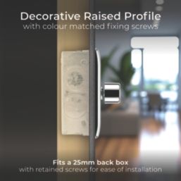 British General Nexus Metal 2-Gang 2-Way LED Dimmer Switch  Polished Chrome