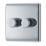 British General Nexus Metal 2-Gang 2-Way LED Dimmer Switch  Polished Chrome