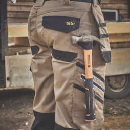 Site Kirksey Work Trousers Tan / Black 36" W 32" L