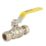 Essentials  Compression Full Bore 15mm Ball Valve with Yellow Handle
