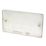 Hager Sollysta WRP2BS 2-Gang Blanking Plate Brushed Stainless Steel