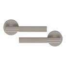 Cooke & Lewis Damgano Lever on Rose Door Handles Pair Satin Nickel