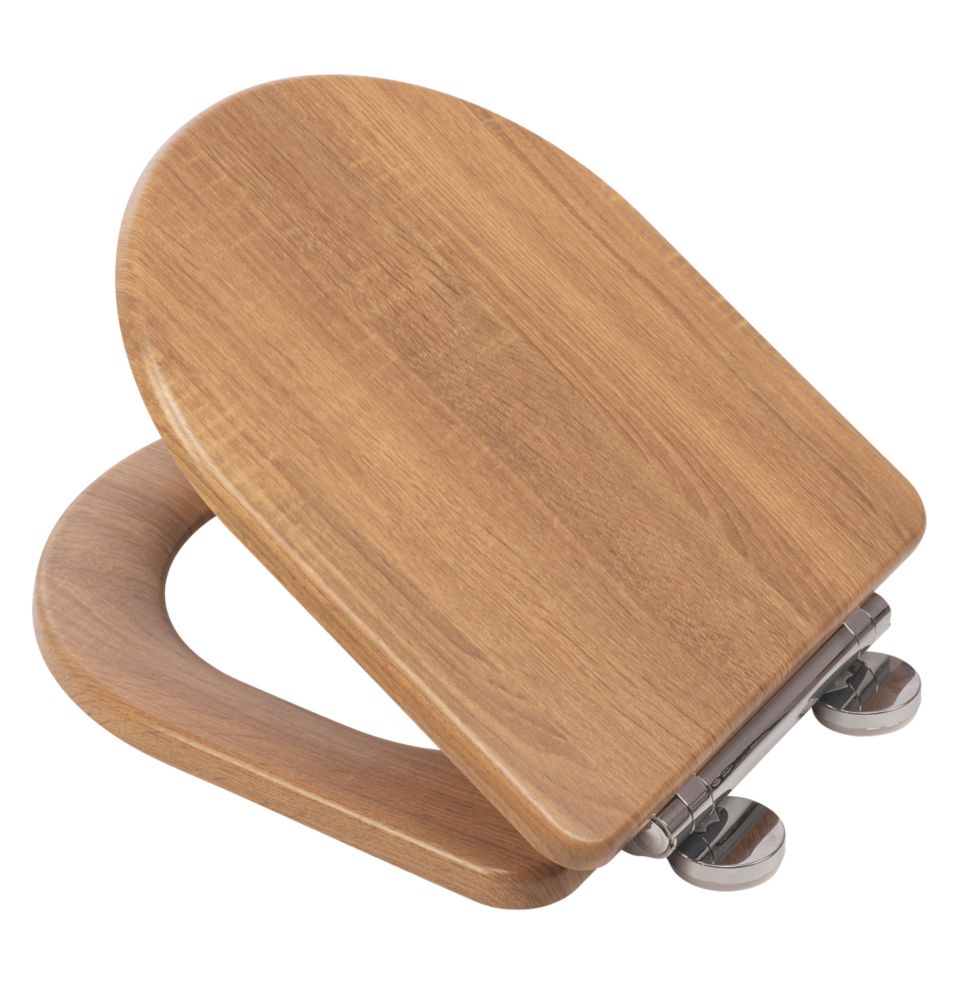 Croydex Levico SoftClose with QuickRelease Toilet Seat Moulded Wood