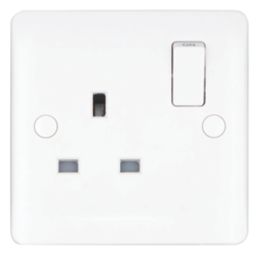 Vimark Pro 13A 1-Gang SP Switched Plug Socket White