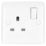 Vimark Pro 13A 1-Gang SP Switched Plug Socket White