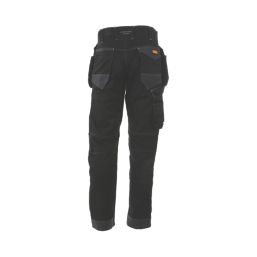 DEWALT Harrison Work Trousers Black/Grey 32" W 31" L