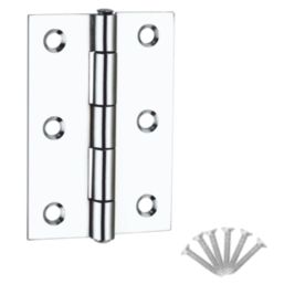 Smith & Locke Polished Chrome  Door Hinge 65mm x 45mm 2 Pack