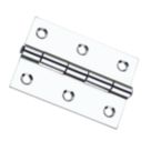 Smith & Locke Polished Chrome  Door Hinge 65mm x 45mm 2 Pack