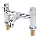 Swirl Ola Chrome 132mm Deck Mounted Lever 2 Tap Holes Bath Mixer Tap