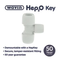 Hep2O  Plastic Push-Fit Reducing Tee 22mm x 22mm x 15mm