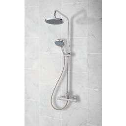 Triton Benito Rear-Fed Exposed Chrome Thermostatic Mixer Shower with Diverter
